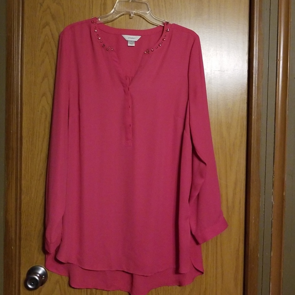 Womens size X blouse top XL shirt high low